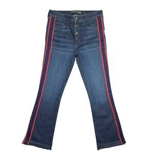 Veronica Beard Jeans Womens 28 Carolyn 10" Baby Boot Cut Button Fly Dark Wash